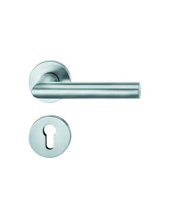 Drückergarnitur 12 1076 ohne Schlüsselrosette ,rd.,8,ER,TS39-58 - FSB