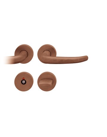 Drückergarnitur 72 1023 Rosette rund ,WC/SS,8(8),DL,h-bronze,TS39-48 - FSB