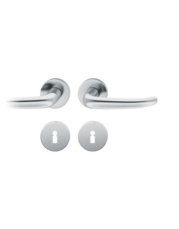 Drückergarnitur 12 1023 Rosette rund ,BB,8,ER poliert ,TS39-58 - FSB