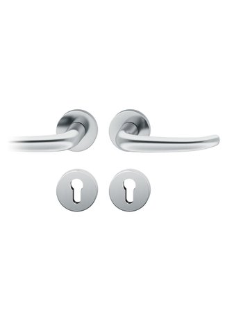 Drückergarnitur 12 1023 Rosette rund ,PZ,8,ER poliert ,TS39-58 - FSB