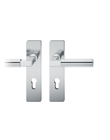 Drückergarnitur 12 1102 KS eck,PZ72/8,ER poliert ,TS 39-58 - FSB