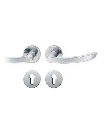 Drückergarnitur 12 1119 Rosette rund ,PZ,8,ER poliert ,TS39-58 - FSB