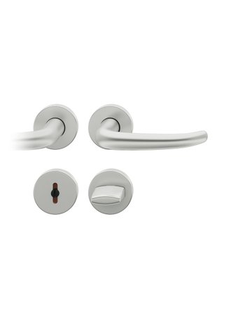 Drückergarnitur 12 1023 Rosette ,rd.,WC/SS,8,(8),F1,TS39-58 - FSB