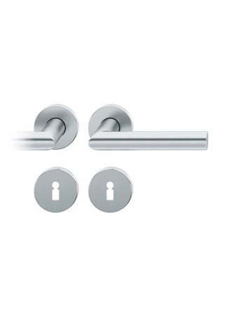 Drückergarnitur 12 1076 Rosette ,rd.,BB,8,ER,TS39-58 - FSB