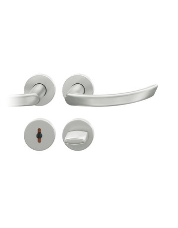 Drückergarnitur 12 1119 Rosette ,rd.,WC/SS,8(8),F1,TS39-58 - FSB