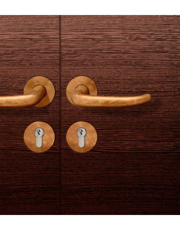 FS Drückergarnitur 76 1023 Rosette rund ,PZ,9,DL,h-bronze,TS45-54 - FSB