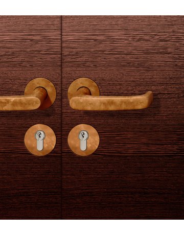 Drückergarnitur 72 1045 Rosette rund ,PZ,8,DR,h-bronze,TS45-54 - FSB