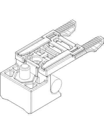 ZT- Rohrpuffer, mit Feststeller, Rollan 40 N/80, einflügelig, Stahl - GEZE