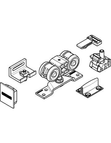 ZT-Doppelrollenwagen, Set, Perlan 140 KS, Kunststoff korrosionsgeschützt - GEZE