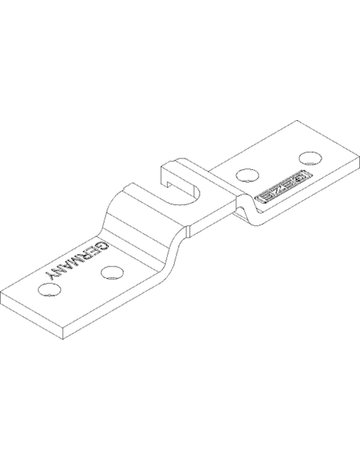 ZT-Trägerplatte, Rollan 40 N/80, Stahl,L90mm verzinkt - GEZE