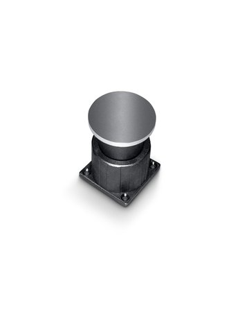 OT-Haftgegenplatte, mit Federung, zum Anschrauben, Eisen, schwarz lackiert - GEZE