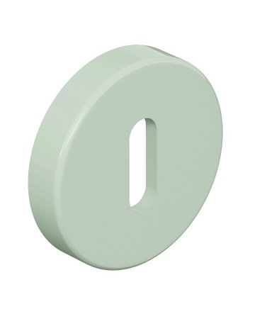 Zimmertür- Schlüsselrosette 306.23, rund, Buntbart gelocht lichtgrau hochglanz - Hewi