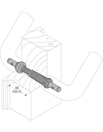 Stoßgriff-Befestigung BA5.1.70.85 paarweise,TS70-85 mm verzinkt - Hewi