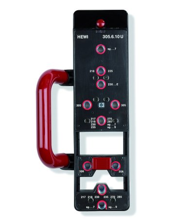 Bohrlehre BL305.6.10U für Rosetten- und Schildgarnituren BB/PZ Entfernung 42-92mm - Hewi