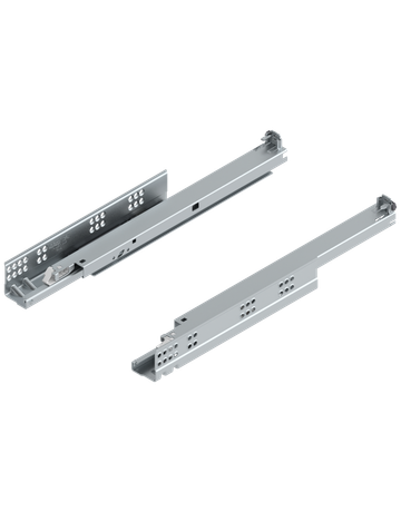 Tandem Vollauszug ohne Kupplung verzinkt 30 kg, für Tip On NL= 420mm - Blum
