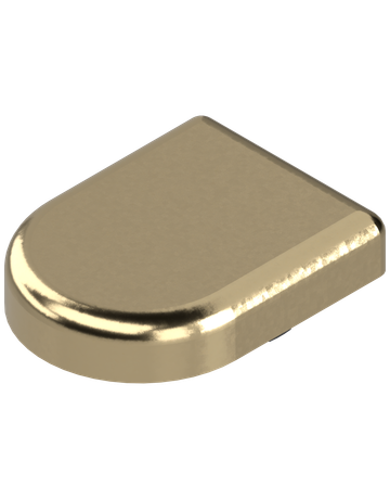 Glastürscharnier-Topfabdeckkappe, D-Form, vergoldet - Blum