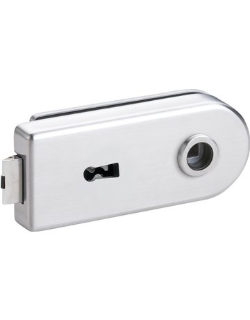 Glastürschloss Leros BB Edelstahl mit Flüsterfalle - Topform