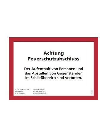 OA-Hinweisschild - Hekatron