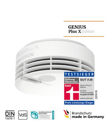 WB-Rauchwarnmelder, Genius Plus X, weiß - Hekatron