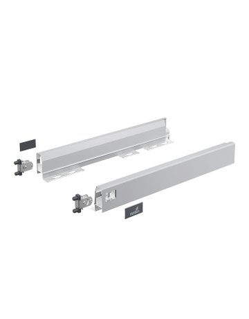 ArciTech Set Zarge, Zargenhöhe 78 mm x NL 500 mm, silber, links und rechts - Hettich