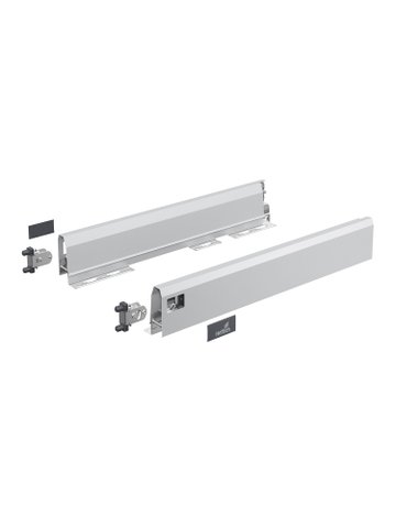 ArciTech Set Zarge, Zargenhöhe 94 mm x NL 450 mm, silber, links und rechts - Hettich