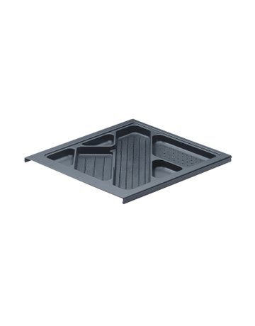 Schreibmaterialschale, Höhe 25 mm, 380 /392, schwarz - Hettich