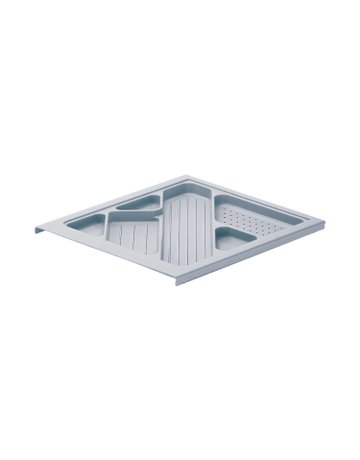 Schreibmaterialschale, Höhe 25 mm, 380 /392, Aluminium Optik - Hettich