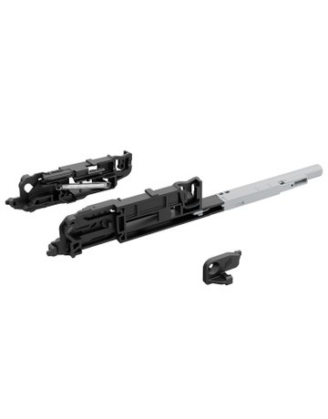 Gehäuse mit Push to open für Hängeregistraturrahmen und Breitwandschub, schwarz - Hettich