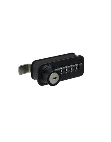 Zahlenschloss mit Riegel, rechts, schwarz - Hettich