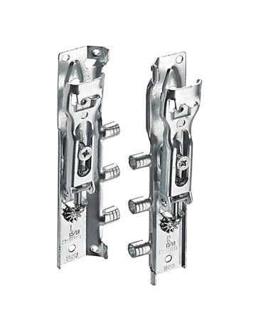 Schrank- Aufhänger, Montage hinter der Rückwand, SAH 216, 79717, 3-dimensional verstellbar, Stahl verzinkt - Hettich