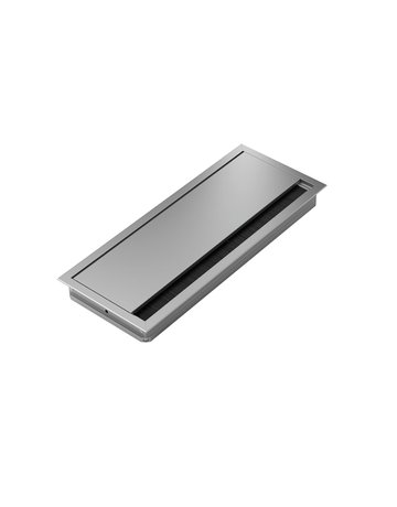 Kabeldurchlass, 120 mm x 300 mm, Aluminium Optik - Hettich