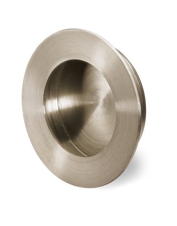 Möbel- Muschelgriff, Aboa, 9070138, Durchmesser 65mm, Höhe 14mm, rund, edelstahl - Hettich