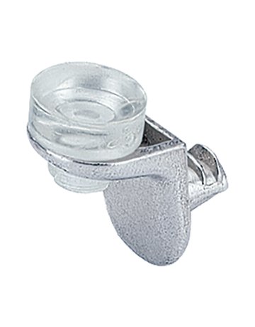 Bodenträger, mit Zapfen, Zapfen Ø5mm Sekura 8,47609, ZDG vernickelt, KF, transparent - Hettich