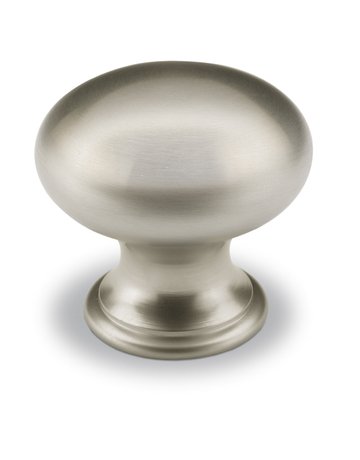 Möbel- Knopf, Cirpi, 9206738, Durchmesser 30mm, Höhe 27mm, Messing, edelstahloptik gebürstet - Hettich