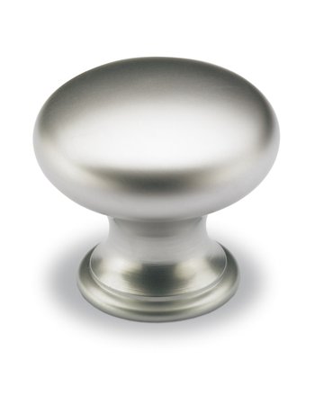 Möbel- Knopf, Cirpi, 9070581, Durchmesser 30mm, Höhe 27mm, Messing matt verchromt - Hettich