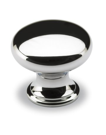 Möbel- Knopf, Cirpi, 9070585, Durchmesser 30mm, Höhe 27mm, Messing glanz verchromt - Hettich