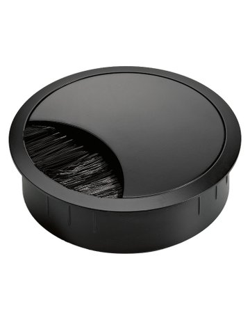 Kabeldurchlass, ø 80 mm, schwarz matt - Hettich