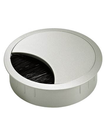 Kabeldurchlass, ø 80 mm, Aluminium Optik - Hettich