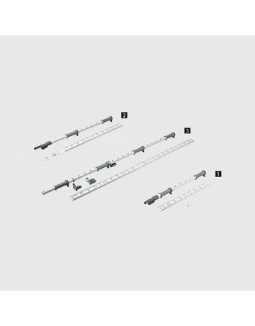 Achsen für LeMans II, 600 - 750, weiß - Hettich
