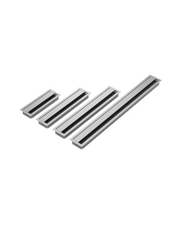 Kabeldurchlass, 70 mm x 200 mm, Aluminium Optik - Hettich