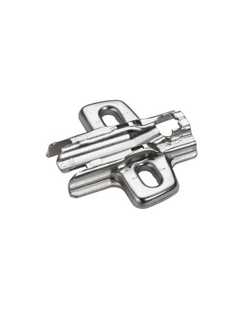 Kreuzmontageplatte mit Langloch-Höhenverstellung, vernickelt, Lochreihe 37 x 32 mm, zum Anschrauben, Distanz 0.0 mm - Hettich