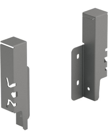 Set Rückwandverbinder ArciTech 126 mm, anthrazit, links und rechts - Hettich