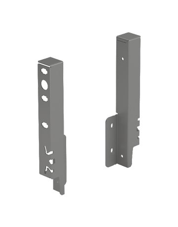 Set Rückwandverbinder ArciTech 186 mm, anthrazit, links und rechts - Hettich