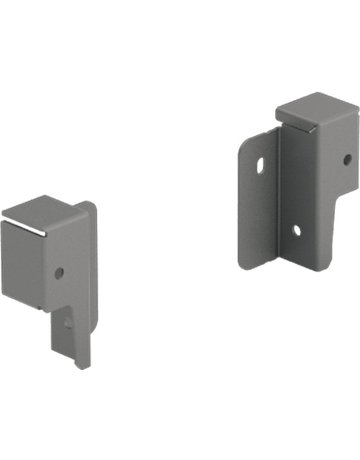 Set Rückwandverbinder ArciTech 78 mm, anthrazit, links und rechts - Hettich