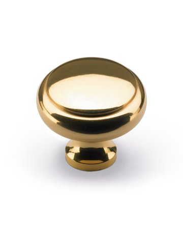 Möbel- Knopf, Solva, 9070575, Durchmesser 30mm, Höhe 23mm, Messing, messing poliert - Hettich