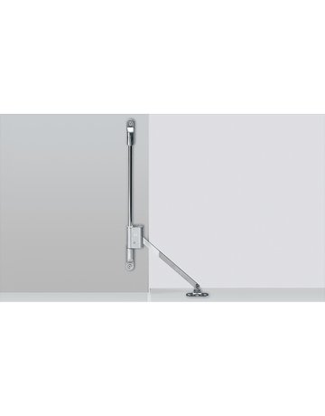 Klappenhalter Klassik D mit Lager LS 3280 D / 465, links, vernickelt - Hettich