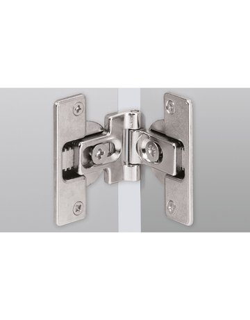 MB-Mittelscharnier, TS15mm, 180° T22 46787, Zinkdruckguss, silbern, vernickelt - Hettich