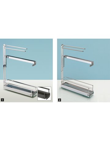 Handtuchhalterauszug 90°, CLASSIC, pulverbeschichtet silber (2) - Hettich