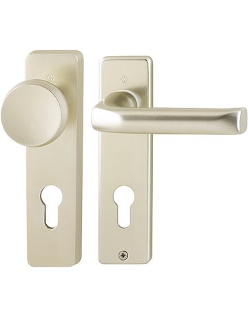 Wechsel-Kurzschildgarnitur London 54/227K/202KP/AP/113 PZ 8/72 mm Alu F2 - HOPPE