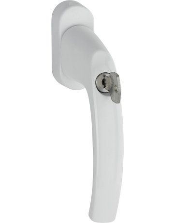 Drehkipp-Fenstergriff, abschließbar, Atlanta 0530S/U26, TBT 4, DIN Links-Rechts, 7/32mm, verkehrsweiß - HOPPE